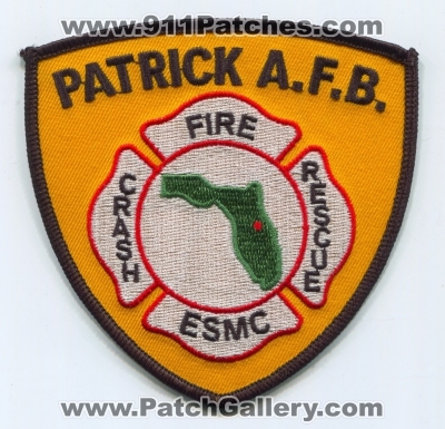 Patrick Air Force Base AFB Fire Department Crash Rescue ESMC Patch (Florida)
Scan By: PatchGallery.com
Keywords: dept. a.f.b. usaf military cfr