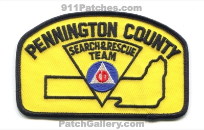 Pennington County Search and Rescue Team Civil Defense CD Patch (South Dakota)
Scan By: PatchGallery.com
Keywords: co. sar &