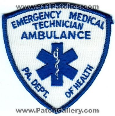 Pennsylvania State Emergency Medical Technician EMT Ambulance Patch (Pennsylvania)
Scan By: PatchGallery.com
Keywords: emt ems pa. dept. department of health