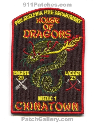 Philadelphia Fire Department Engine 20 Ladder 23 Medic 1 Patch (Pennsylvania)
Scan By: PatchGallery.com
Keywords: dept. pfd p.f.d. house of dragons chinatown station company co. ambulance
