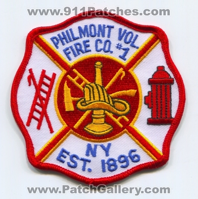 Philmont Volunteer Fire Company Number 1 Patch (New York)
Scan By: PatchGallery.com
Keywords: vol. co. no. #1 department dept. ny est. 1896