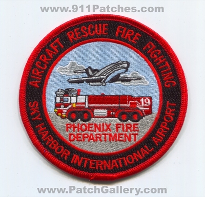 Phoenix Fire Department Sky Harbor International Airport ARFF Patch (Arizona)
Scan By: PatchGallery.com
Keywords: Dept. Aircraft Rescue Firefighter Firefighting Crash CFR Station 19 Company Co.