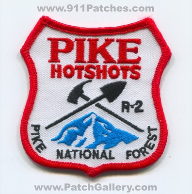 Pike Hotshots Region 2 Pike National Forest Fire Wildfire Wildland Patch (Colorado)
[b]Scan From: Our Collection[/b]
Keywords: r-2 r2