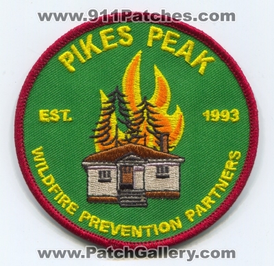 Pikes Peak Wildfire Prevention Partners Patch (Colorado)
[b]Scan From: Our Collection[/b]
Keywords: forest fire wildland