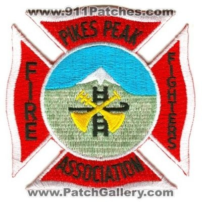 Pikes Peak Fire Fighters Association Patch (Colorado)
[b]Scan From: Our Collection[/b]
Keywords: firefighters