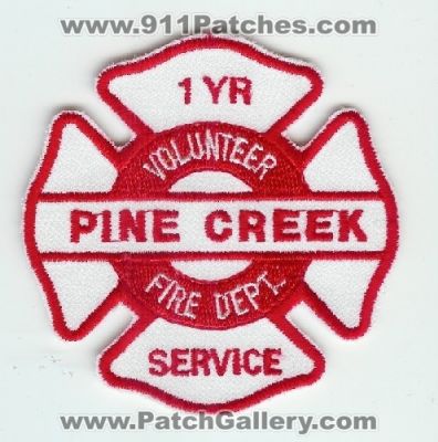 Pine Creek Volunteer Fire Department 1 Year Service (Oklahoma)
Thanks to Mark C Barilovich for this scan.
Keywords: dept. yr.