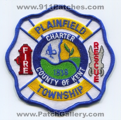 Plainfield Township Fire Rescue Department Patch (Michigan)
Scan By: PatchGallery.com
Keywords: twp. dept. charter county of kent