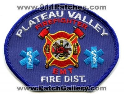 Plateau Valley Fire District FireFighter EMT Patch (Colorado)
[b]Scan From: Our Collection[/b]
Keywords: dist.