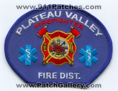 Plateau Valley Fire District FireFighter Patch (Colorado)
[b]Scan From: Our Collection[/b]
Keywords: dist. department dept.