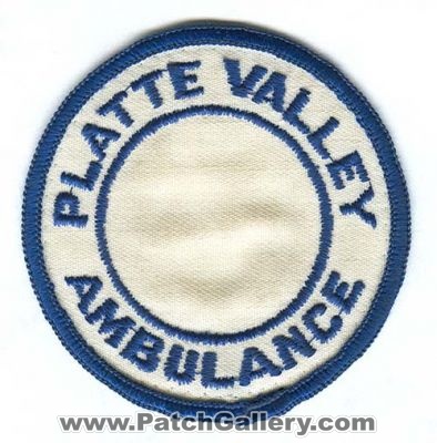 Platte Valley Ambulance Patch (Colorado)
[b]Scan From: Our Collection[/b]
Keywords: ems