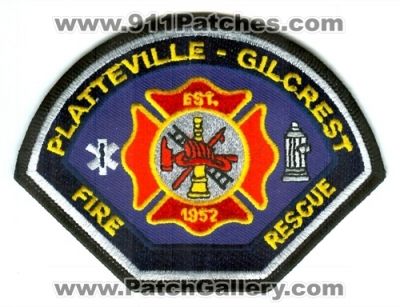 Platteville Gilcrest Fire Rescue Department Patch (Colorado)
[b]Scan From: Our Collection[/b]
Keywords: dept.