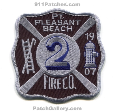 Point Pleasant Beach Fire Company 2 Patch (New Jersey)
Scan By: PatchGallery.com
Keywords: pt. co. department dept. 1907