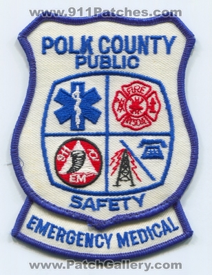 Polk County Public Safety Emergency Medical Services EMS Patch (Florida)
Scan By: PatchGallery.com
Keywords: co. department dept. e.m.s. fire rescue 911 em management