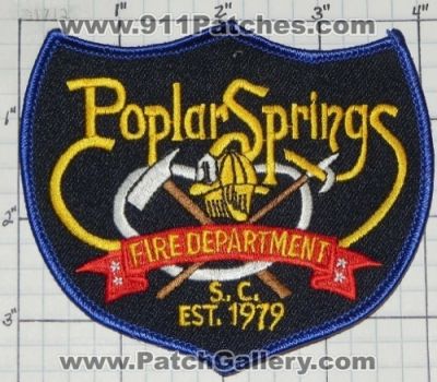 Poplar Springs Fire Department (South Carolina)
Thanks to swmpside for this picture.
Keywords: dept. s.c. 1