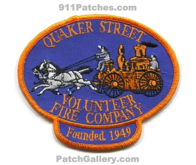 Quaker Street Volunteer Fire Company Patch (New York)
Scan By: PatchGallery.com
Keywords: vol. co. department dept. founded 1949