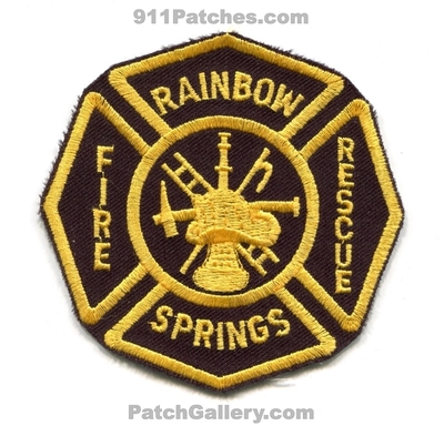 Rainbow Springs Fire Rescue Department Patch (Florida)
Scan By: PatchGallery.com
Keywords: dept.