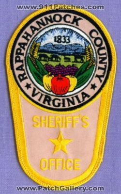 Rappahannock County Sheriff's Department (Virginia)
Thanks to apdsgt for this scan.
Keywords: sheriffs dept. office
