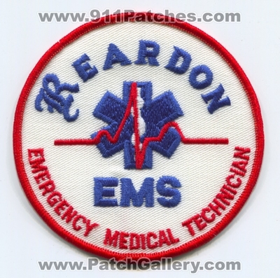 Reardon Emergency Medical Services EMS EMT Patch (Massachusetts)
Scan By: PatchGallery.com
Keywords: technician ambulance