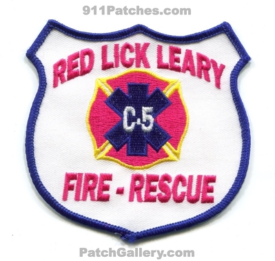 C-5 Red Lick Leary Fire Rescue Department Patch (Texas)
Scan By: PatchGallery.com
Keywords: c5 dept.