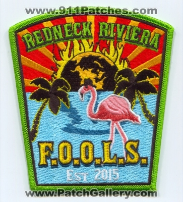 Redneck Riviera FOOLS Patch (Alabama)
Scan By: PatchGallery.com
Keywords: f.o.o.l.s. fraternal order of leatherheads society fire department dept.