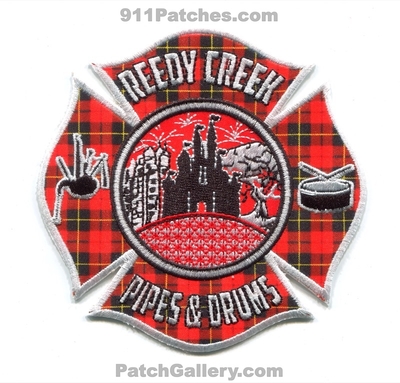 Reedy Creek Fire Department Pipes and Drums Patch (Florida)
[b]Scan From: Our Collection[/b]
[b]Patch Made By: 911Patches.com[/b]
Keywords: dept. Walt Disney World WDW - Animal Kingdom - EPCOT - Hollywood Studios - Magic Kingdom - Mickey Mouse