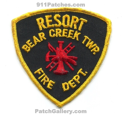 Resort Bear Creek Township Fire Department Patch (Michigan)
Scan By: PatchGallery.com
Keywords: twp. dept.