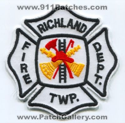 Richland Township Fire Department (UNKNOWN STATE) AR IL IN IA KS MI MN MO NE NC ND OH OK PA SD
Scan By: PatchGallery.com
Keywords: twp. dept.
