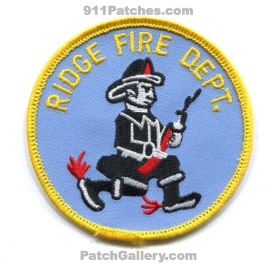 Ridge Fire Department Patch (New York)
Scan By: PatchGallery.com
Keywords: dept.