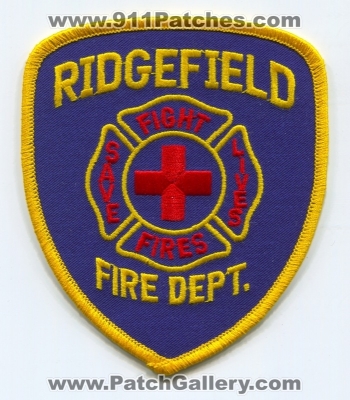 Ridgefield Fire Department Patch (Connecticut) (Confirmed)
Scan By: PatchGallery.com
Keywords: dept. save lives fight fires