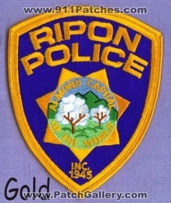 Ripon Police Department (California)
Thanks to apdsgt for this scan.
Keywords: dept.