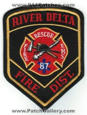 River Delta Fire District 87 (California)
Thanks to Paul Howard for this scan.
Keywords: dist. rescue ems