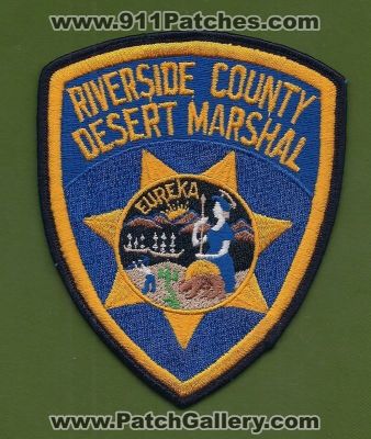 Riverside County Desert Marshal (California)
Thanks to PaulsFirePatches.com for this scan.
