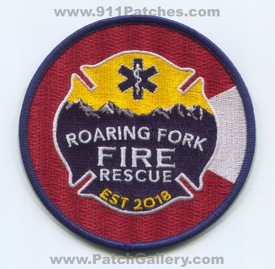 Roaring Fork Fire Rescue Department Patch (Colorado)
[b]Scan From: Our Collection[/b]
Keywords: dept. est 2018