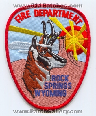Rock Springs Fire Department Patch (Wyoming)
Scan By: PatchGallery.com
Keywords: dept.