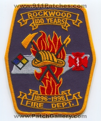 Rockwood Fire Department 100 Years Patch (Tennessee)
Scan By: PatchGallery.com
Keywords: dept.