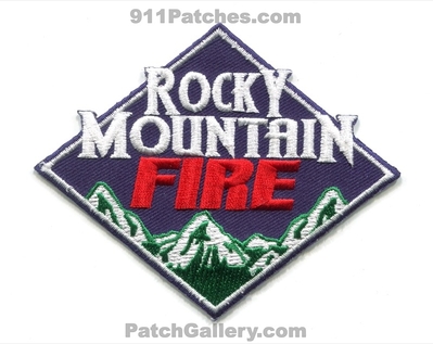 Rocky Mountain Fire District Patch (Colorado) (Defunct)
[b]Scan From: Our Collection[/b]
Now Mountain View Fire
Keywords: dist. department dept.