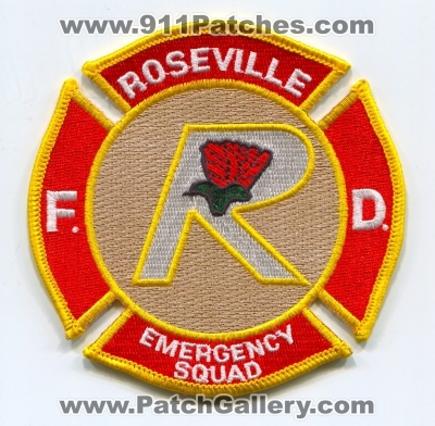 Roseville Fire Department Emergency Squad Patch (UNKNOWN STATE)
Scan By: PatchGallery.com
Keywords: dept.