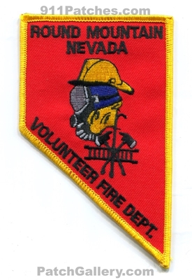 Round Mountain Volunteer Fire Department Patch (Nevada) (State Shape)
Scan By: PatchGallery.com
Keywords: vol. dept.