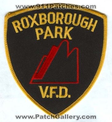 Roxborough Park Volunteer Fire Department Patch (Colorado) (Defunct)
[b]Scan From: Our Collection[/b]
Now West Metro Fire Rescue
Keywords: v.f.d. vfd dept.