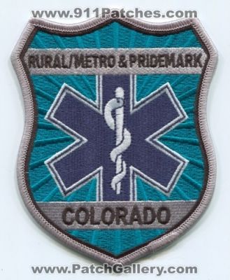 Rural Metro and Pridemark Patch (Colorado)
[b]Scan From: Our Collection[/b]
Keywords: rural/metro & paramedics ems ambulance emt