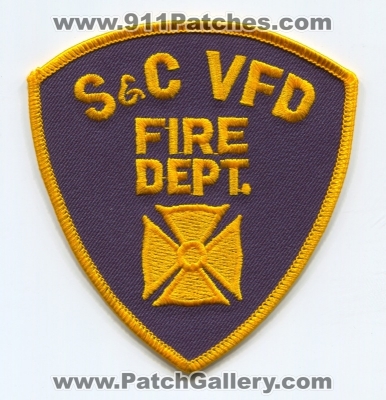 S and C Volunteer Fire Department Patch (UNKNOWN STATE)
Scan By: PatchGallery.com
Keywords: s&c vfd dept.
