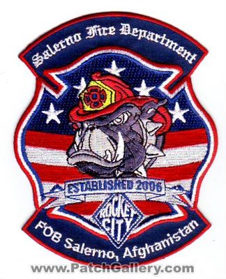 Salerno Fire Department (Afghanistan)
Thanks to Dave Slade for this scan.
Keywords: dept. fob forward operating base