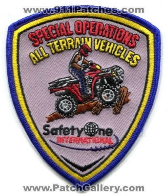 Safety One International Special Operations All Terrain Vehicles Patch (Colorado)
[b]Scan From: Our Collection[/b]
Keywords: 1 rescue atv