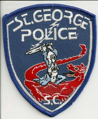 Saint George Police
Thanks to EmblemAndPatchSales.com for this scan.
Keywords: south carolina st