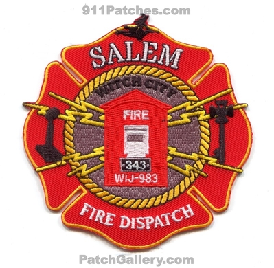 Salem Fire Department Fire Dispatch Patch (Massachusetts)
Scan By: PatchGallery.com
Keywords: dept. 911 dispatcher witch city wij-983 343