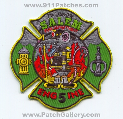 Salem Fire Department Engine 5 Patch (Massachusetts)
Scan By: PatchGallery.com
Keywords: dept. station company co. the witch city
