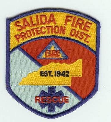 Salida Fire Protection Dist
Thanks to PaulsFirePatches.com for this scan.
Keywords: california district rescue