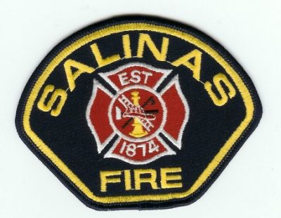 Salinas Fire
Thanks to PaulsFirePatches.com for this scan.
Keywords: california