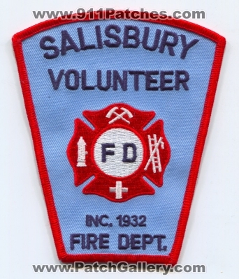 Salisbury Volunteer Fire Department Patch (UNKNOWN STATE)
Scan By: PatchGallery.com
Keywords: vol. dept. fd