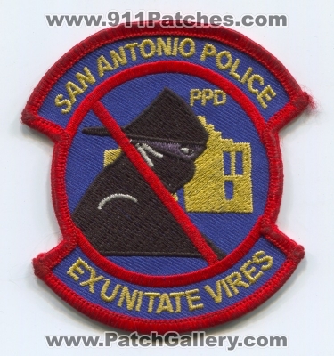 San Antonio Police Department Property Crimes Detectives Patch (Texas)
Scan By: PatchGallery.com
Keywords: dept. ppd exunitate vires